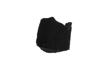 Natural wood charcoal isolated on a white background with clipping path. Hard wood charcoal.