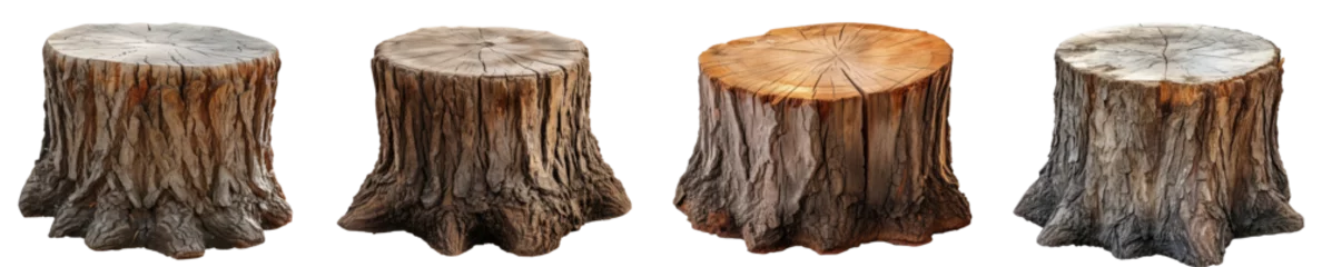Zelfklevend Fotobehang Brandhout textuur Tree Stump PNG collection