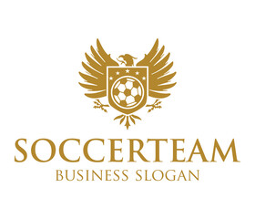 Eagle Crest Logo Emblem, Soccer / Football Team Logo