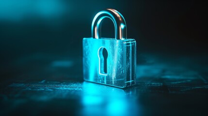 Fototapeta premium Minimal Security: Signs Amidst the Lock Symbol