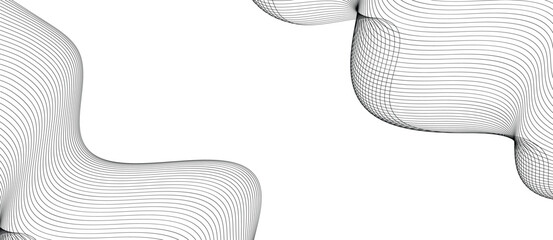 curved wavy lines tech futuristic motion background. Abstract wave element for design. Wave with lines created using blend tool. Curved wavy line png	