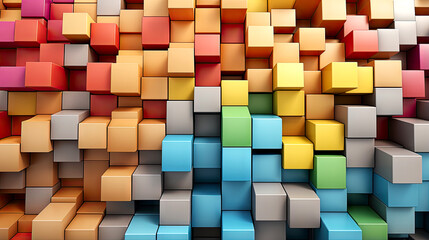 Colorful Cubes in 3D Space
