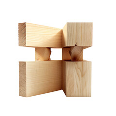 Mortise and Tenon Joint on transparent background