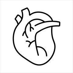 human heart icon vector illustration symbol