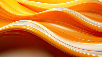 Naklejka premium Wavy Yellow Abstract Design