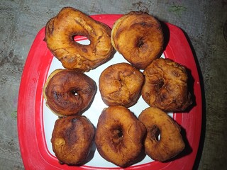 Burnt donuts. over time to fry.