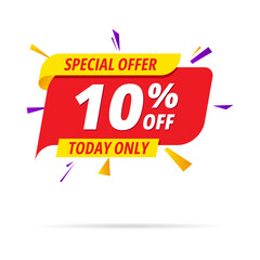 Special offer vector 10 percent