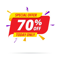 Special offer vector 70 percent