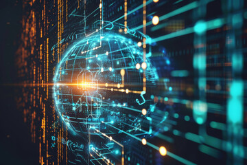 Fototapeta premium Business digital Ai Artificial intelligence data science analytics.