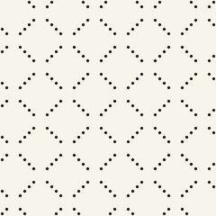 Vector seamless pattern. Repeating geometric elements. Stylish monochrome background design.