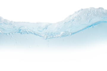 wave water surface with bubbles. On a blank background