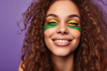 Fototapeta premium Femme déguisé pour le Mardi Gras