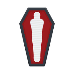 illustration of coffin