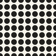 Vector seamless pattern. Repeating geometric elements. Stylish monochrome background design. - 729354274