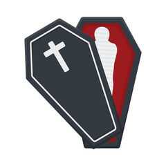 illustration of coffin