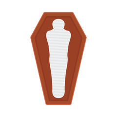 illustration of coffin