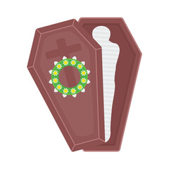 illustration of coffin