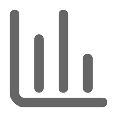 Chart icon outline style. Graph icon vector