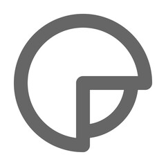 Chart icon outline style. Graph icon vector