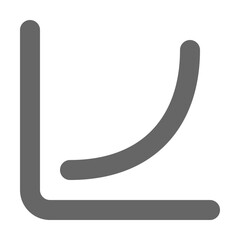 Chart icon outline style. Graph icon vector