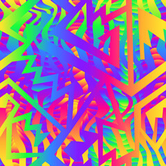 Colourful geometric. Seamless pattern - 729356211