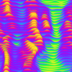 Wavy spectrum seamless pattern - 729356881