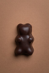 Oursons au chocolat noir et chocolat au lait à la guimauve, bonbons pour enfants, confiserie