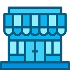 supermarket two tone icon