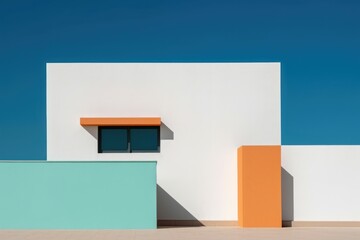 Minimalist Architecture in Bold Color Blocks