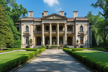 Obraz premium the architectural legacy of noble estates - examining their design intricacies - historical evolution - and the cultural significance of these grand and opulent residences.