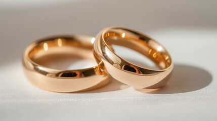 Wedding ring on a white background