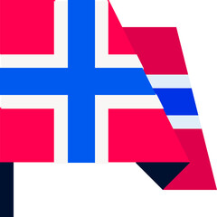 Norway: Norwegian Flag, Nordic Cross, Red, White, Blue, Norwegian Identity, Norwegian Pride, Flag Illustration, Norwegian Banner, Patriotic Symbol, Norwegian Colors, National Symbolism, Norwegian Heri