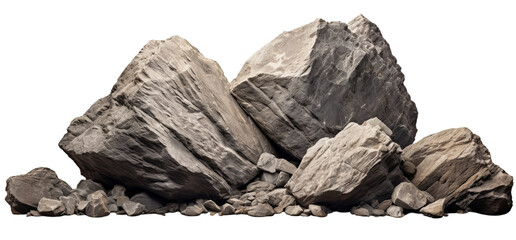 Heavy rocks isolated on transparent background PNG