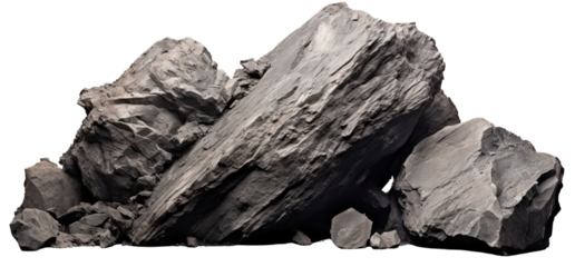 Heavy rocks isolated on transparent background PNG