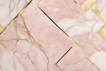 Pink and Gold Marble Textured Background 