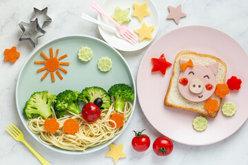 Healthy and funny dishes for children