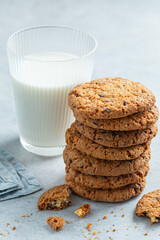 Oatmeal cookies with chocolate chips