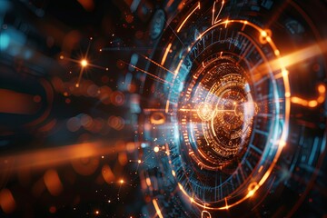 Obraz premium Stream of Holographic Time