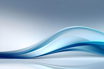 Abstract Wavy Blue Background - Ai Generated