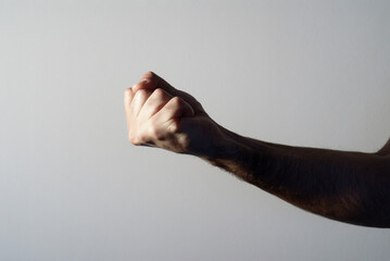 Hands of an adult man gesturing 