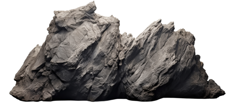 Heavy rock stones isolated on transparent background PNG