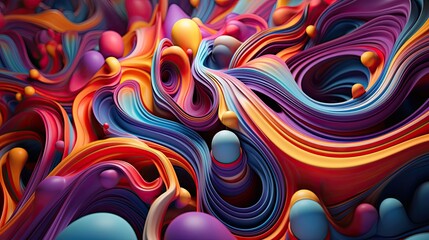 A Mesmerizing 3D Abstract Multicolor Visualization