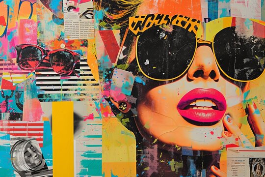 Fototapeta Pop Art Magazine Collage
