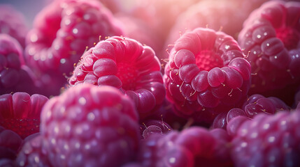 Raspberry fruit is very beneficial for the skin. - obrazy, fototapety, plakaty