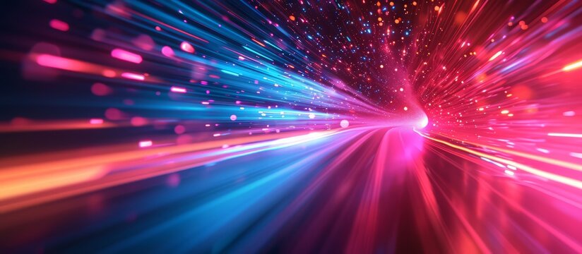 light leak motion abstract line and impressive moving line art with purple blue neon color abstract backdrop background
