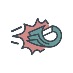 flying book logo design isolated on a white background