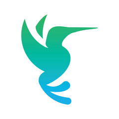 Obraz premium hummingbird logo design isolated on a white background