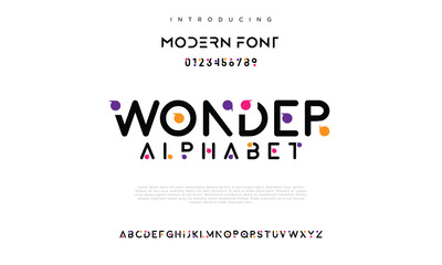 Creative modern technology alphabet fonts. Abstract typography urban sport, techno , fashion, digital, future creative logo font. vector illustration
