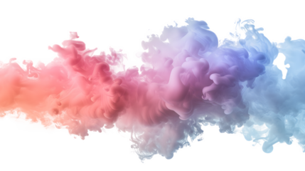 a colorful holographic abstract composition, featuring a spray of ink in red, blue, and pink colors against