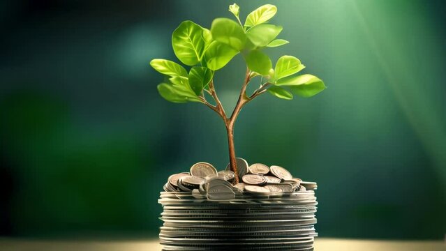 A money tree as the beginning of a new business, new ideas, modernization of outdated systems. Generative AI